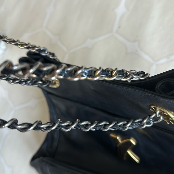 Vintage Paloma Picasso Chain Shoulder Bag Purse Black - Picture 11 of 16